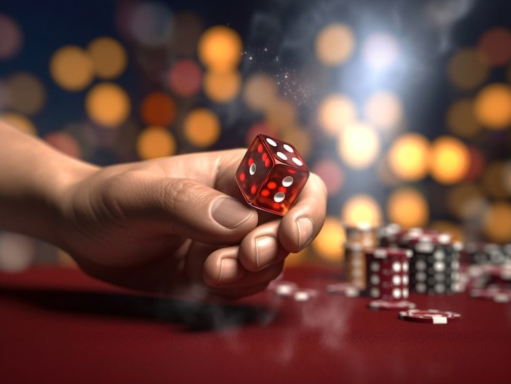 Roda roulette dengan nuansa hitam emas